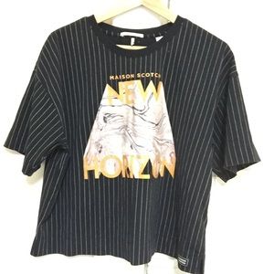 Scotch & soda oversized boxy pinstripe T-shirt
